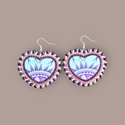 Authentic Beaded Heart Earrings
