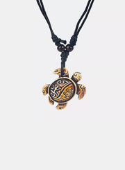 Yak Bone Carved Hawaiian Sea Turtle Pendant Necklace Save The Turtles