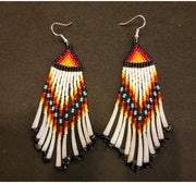 Authentic Beaded Earrings w/ Dentalium shells