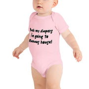 Pack my diapers Baby short sleeve one piece