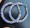 Authentic Beaded Wire Wrapped Hoop Earrings