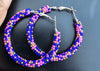 Authentic Beaded Wire Wrapped Hoop Earrings