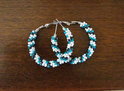 Authentic Wire Wrapped Beaded Hoop Earrings