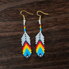 Authentic Beaded Feather Earrings