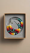 Authentic Beaded Wire Wrapped Hoop Earrings