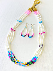 Ribbon Skirt Earrings Set