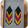 Authentic Beaded Earrings 3"