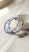 Authentic Beaded Wire Wrapped Hoop Earrings