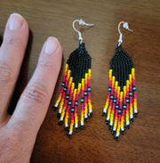 Authentic Beaded Earrings 3"