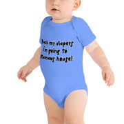 Pack my diapers Baby short sleeve one piece